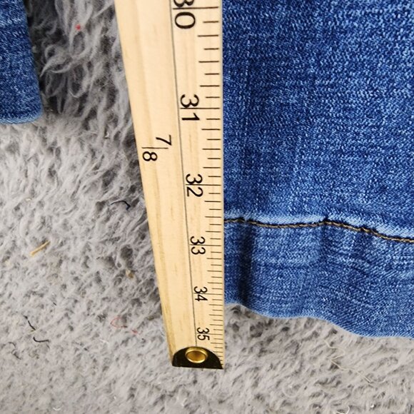 Wrangler Jeans Womens 32 Tall Medium Wash Stretch High Rise Trouser *GUC* - Picture 7 of 15